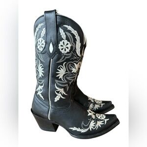 Tony Lama Womens VF6011 Vaquero Black Snip Toe Western Cowgirl Boots Size 6.5 B